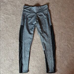 Women's Gray and Black Leggings